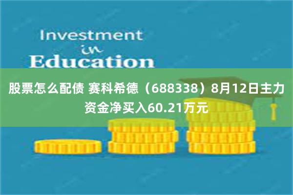 股票怎么配债 赛科希德（688338）8月12日主力资金净买入60.21万元